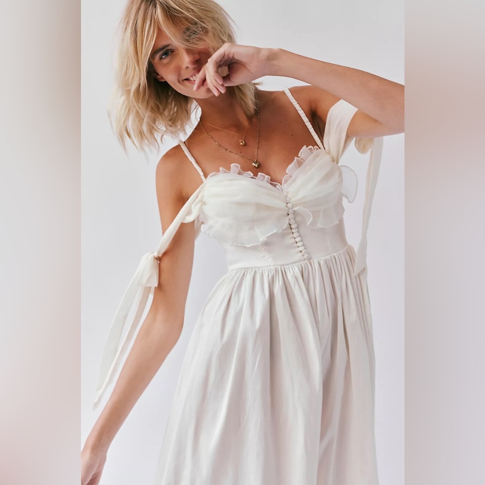 NWT For Love And Lemons Heidi Midi Dress XS - Picture 4 of 6